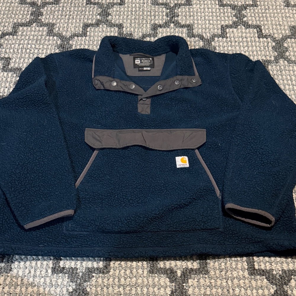 Carhartt Dark Blue and Charcoal Hoodie
